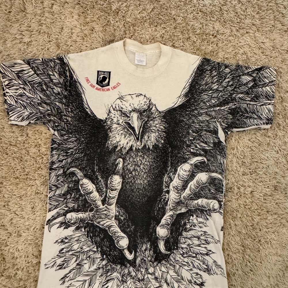 Graphic Eagle Print Men's Shirt